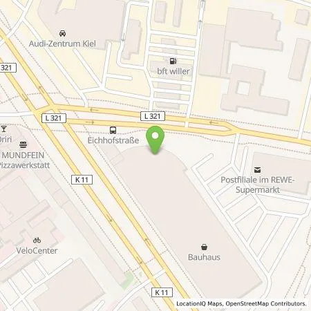 Standortübersicht der Tankstelle EnBW mobility+ AG und Co.KG in 24116 Kiel