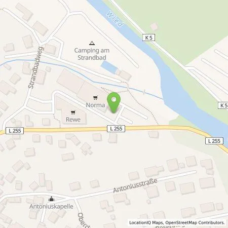 Standortübersicht der Tankstelle EnBW mobility+ AG und Co.KG in 56588 Waldbreitbach