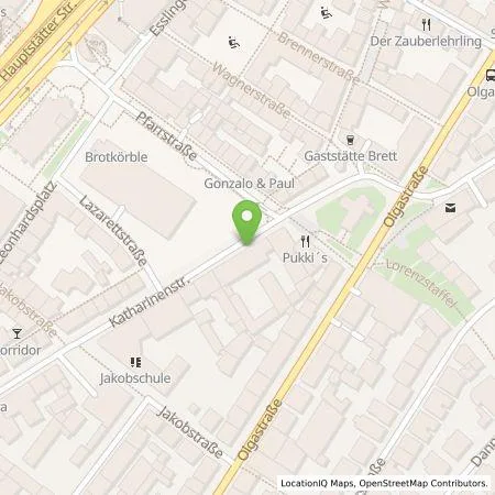 Standortübersicht der Tankstelle EnBW mobility+ AG und Co.KG in 70182 Stuttgart