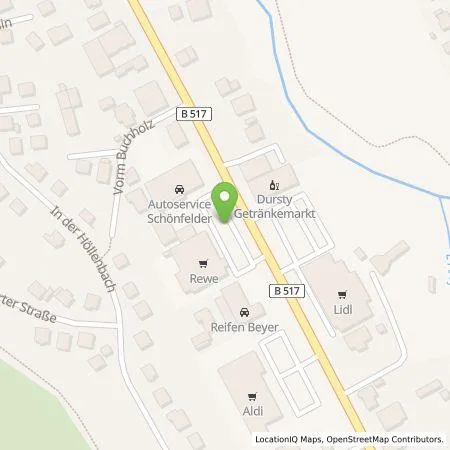 Standortübersicht der Tankstelle EnBW mobility+ AG und Co.KG in 57223 Kreuztal