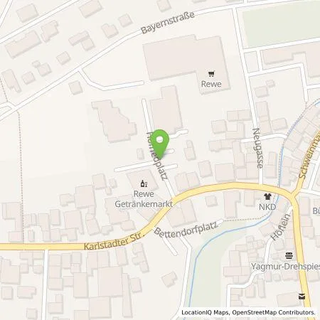 Standortübersicht der Tankstelle EnBW mobility+ AG und Co.KG in 97450 Arnstein