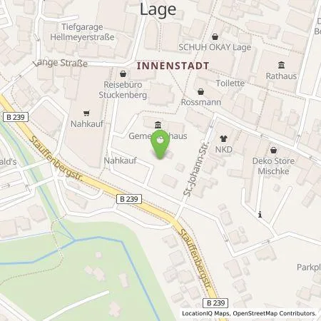 Standortübersicht der Tankstelle Westfalen Weser Ladeservice GmbH in 32791 Lage