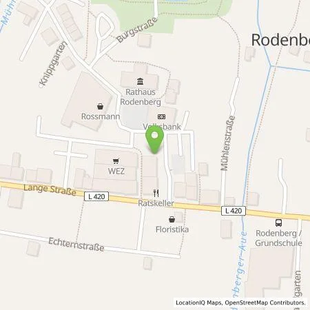 Standortübersicht der Tankstelle Westfalen Weser Ladeservice GmbH in 31552 Rodenberg