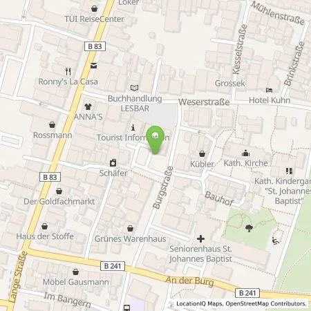 Standortübersicht der Tankstelle Westfalen Weser Ladeservice GmbH in 37688 Beverungen