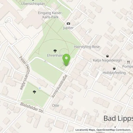 Standortübersicht der Tankstelle Westfalen Weser Ladeservice GmbH in 33175 Bad Lippspringe