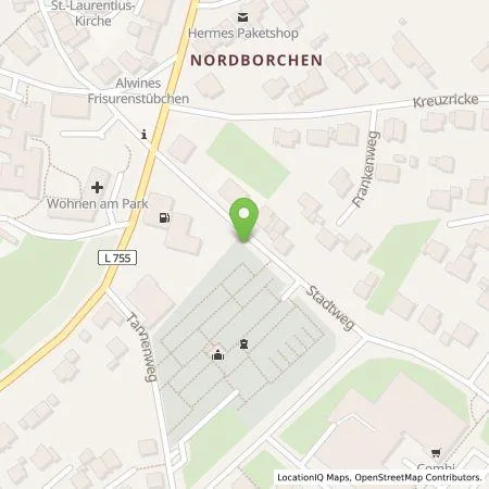 Standortübersicht der Tankstelle Westfalen Weser Ladeservice GmbH in 33178 Borchen