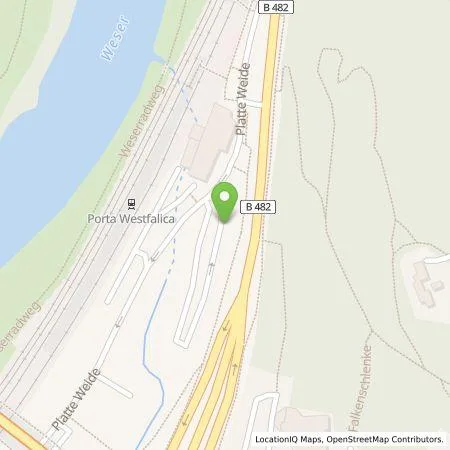 Standortübersicht der Tankstelle Westfalen Weser Ladeservice GmbH in 32457 Porta Westfalica