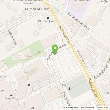 Standortübersicht der Tankstelle Westfalen Weser Ladeservice GmbH in 33098 Paderborn