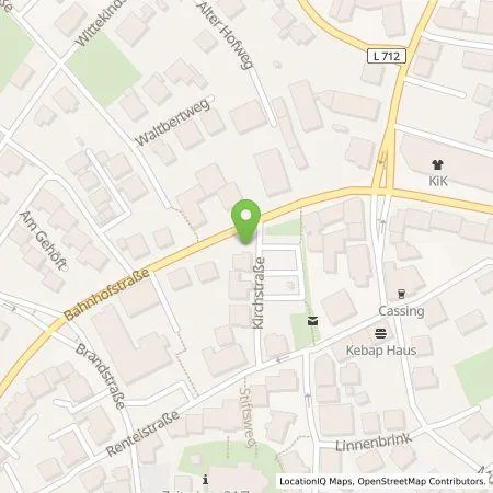 Standortübersicht der Tankstelle Westfalen Weser Ladeservice GmbH in 32130 Engern