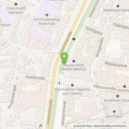 Standortübersicht der Tankstelle Westfalen Weser Ladeservice GmbH in 33098 Paderborn