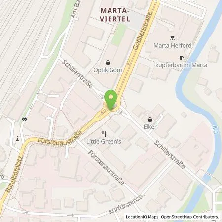 Standortübersicht der Tankstelle Westfalen Weser Ladeservice GmbH in 32049 Herford