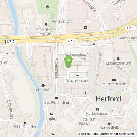 Standortübersicht der Tankstelle Westfalen Weser Ladeservice GmbH in 32049 Herford