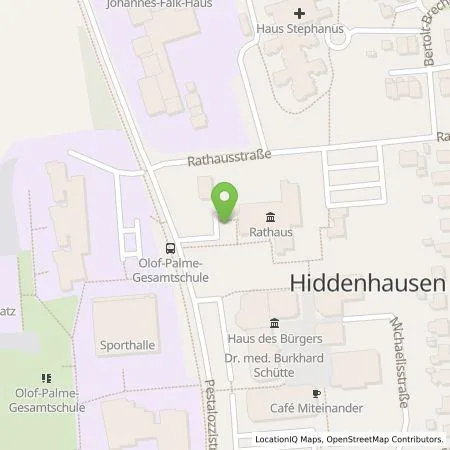 Standortübersicht der Tankstelle Westfalen Weser Ladeservice GmbH in 32120 Hiddenhausen