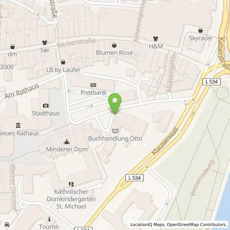 Standortübersicht der Tankstelle Westfalen Weser Ladeservice GmbH in 32423 Minden