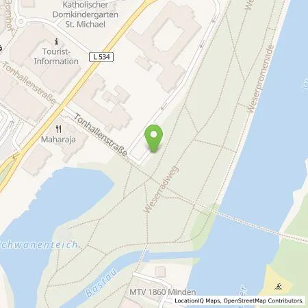 Standortübersicht der Tankstelle Westfalen Weser Ladeservice GmbH in 32423 Minden