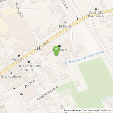 Standortübersicht der Tankstelle Westfalen Weser Ladeservice GmbH in 33161 Hövelhof