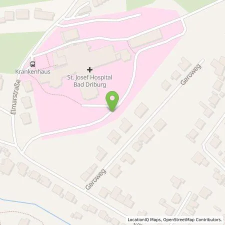 Standortübersicht der Tankstelle Westfalen Weser Ladeservice GmbH in 33014 Bad Driburg