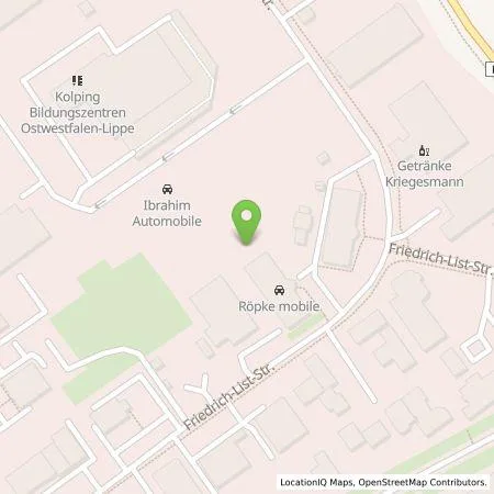 Standortübersicht der Tankstelle Westfalen Weser Ladeservice GmbH in 33100 Paderborn