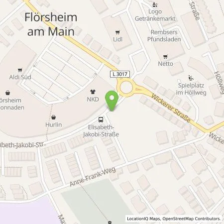 Standortübersicht der Tankstelle Westfalen Weser Ladeservice GmbH in 65439 Flörsheim