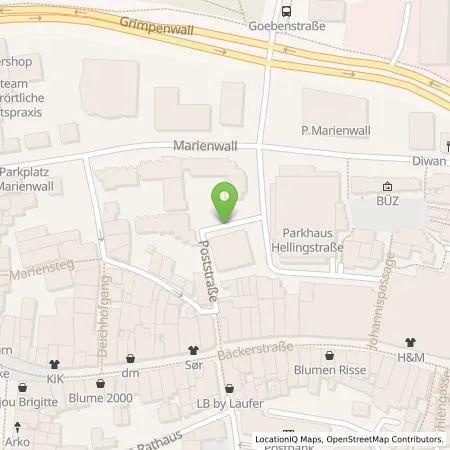 Standortübersicht der Tankstelle Westfalen Weser Ladeservice GmbH in 32423 Minden