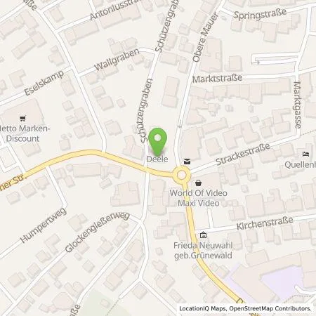 Standortübersicht der Tankstelle Westfalen Weser Ladeservice GmbH in 59929 Brilon