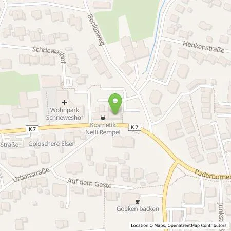 Standortübersicht der Tankstelle Westfalen Weser Ladeservice GmbH in 33106 Paderborn