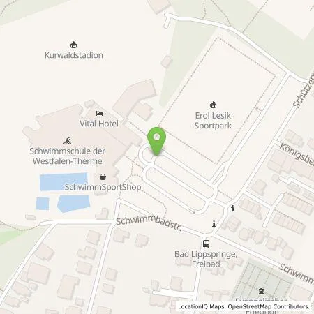 Standortübersicht der Tankstelle Westfalen Weser Ladeservice GmbH in 33175 Bad Lippspringe