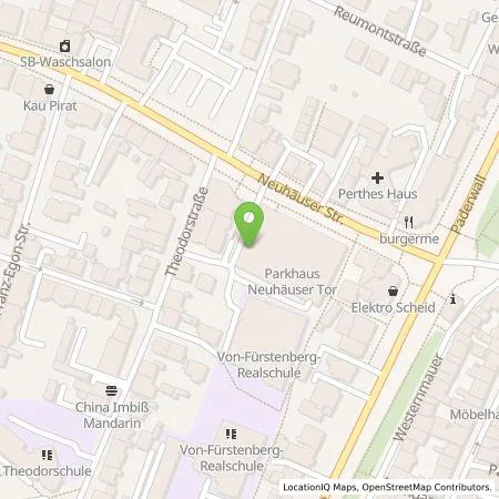 Standortübersicht der Tankstelle Westfalen Weser Ladeservice GmbH in 33102 Paderborn