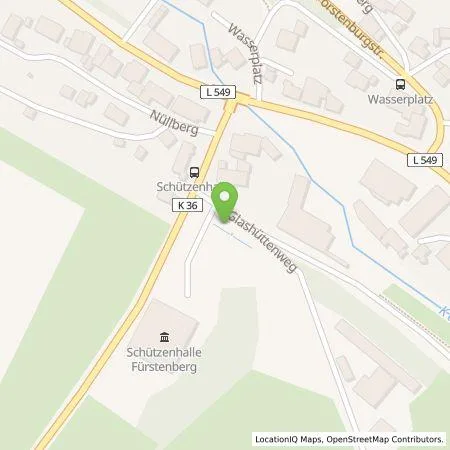 Standortübersicht der Tankstelle Westfalen Weser Ladeservice GmbH in 33181 Bad Wünnenberg