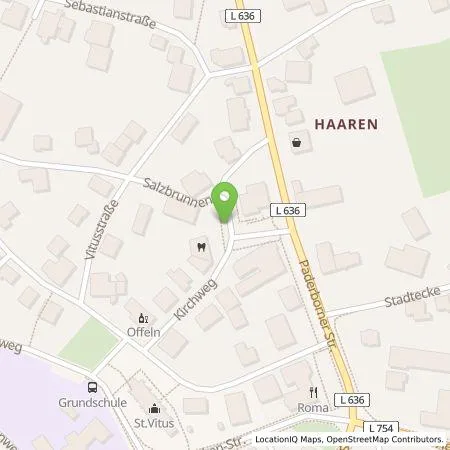 Standortübersicht der Tankstelle Westfalen Weser Ladeservice GmbH in 33181 Bad Wünnenberg