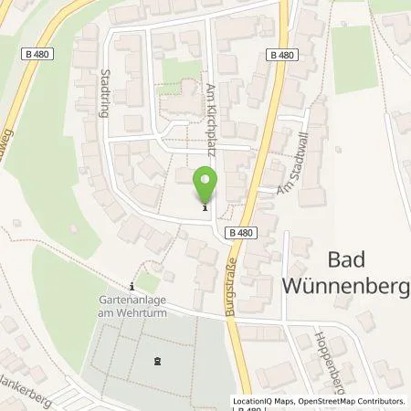 Standortübersicht der Tankstelle Westfalen Weser Ladeservice GmbH in 33181 Bad Wünnenberg