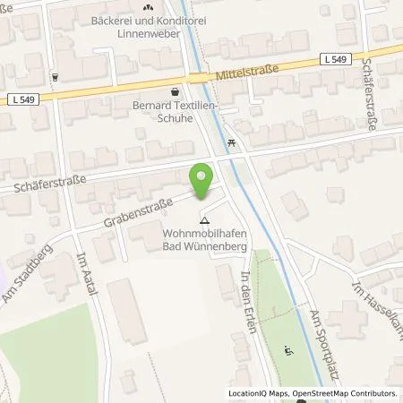 Standortübersicht der Tankstelle Westfalen Weser Ladeservice GmbH in 33181 Bad Wünnenberg