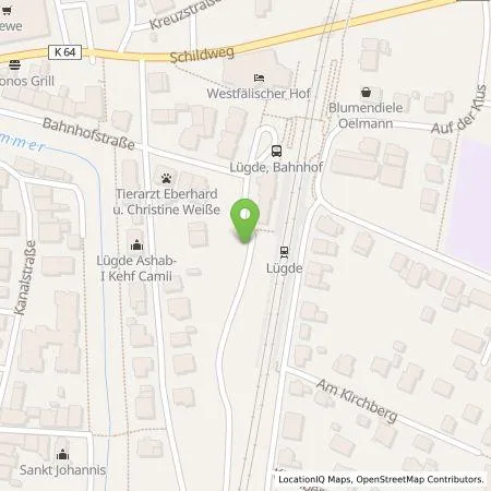 Standortübersicht der Tankstelle Westfalen Weser Ladeservice GmbH in 32676 Lügde