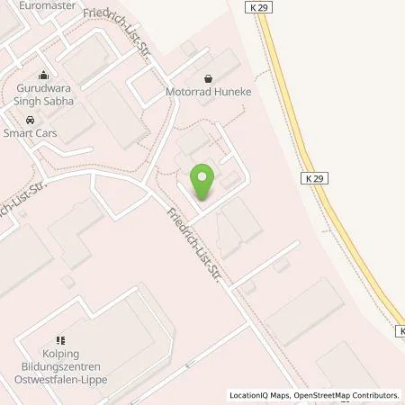 Standortübersicht der Tankstelle Westfalen Weser Ladeservice GmbH in 33100 Paderborn