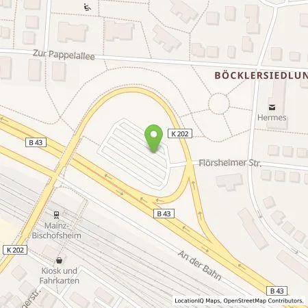 Standortübersicht der Tankstelle Überlandwerk Groß-Gerau GmbH in 65474 Bischofsheim