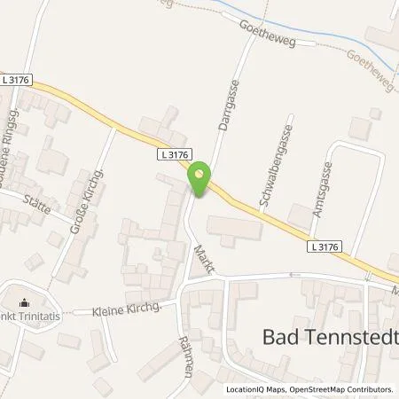 Standortübersicht der Tankstelle TEAG Mobil GmbH in 99955 Bad Tennstedt