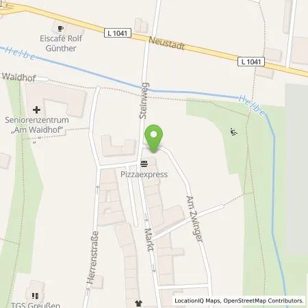 Standortübersicht der Tankstelle TEAG Mobil GmbH in 99718 Greußen