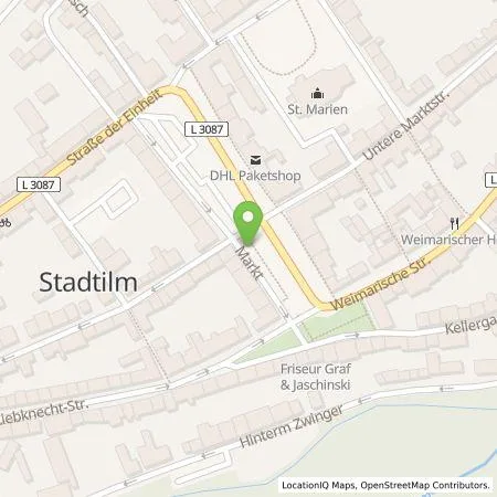 Standortübersicht der Tankstelle TEAG Mobil GmbH in 99326 Stadtilm