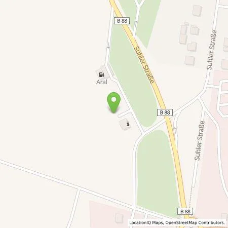 Standortübersicht der Tankstelle TEAG Mobil GmbH in 99885 Ohrdruf