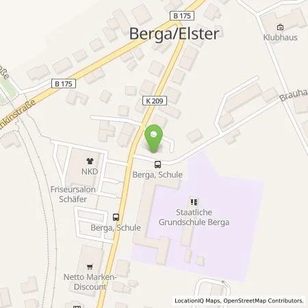 Standortübersicht der Tankstelle TEAG Mobil GmbH in 07980 Berga