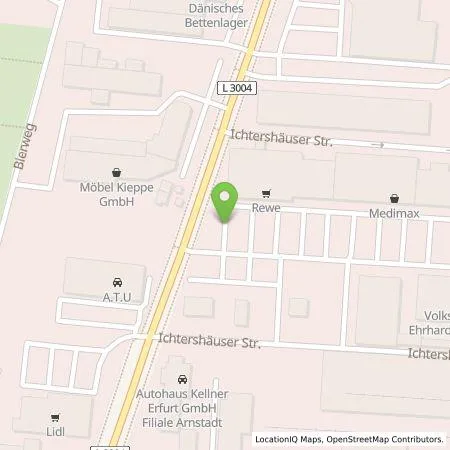 Standortübersicht der Tankstelle TEAG Mobil GmbH in 99310 Arnstadt