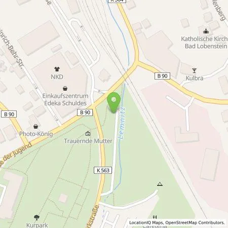 Standortübersicht der Tankstelle TEAG Mobil GmbH in 07356 Bad Lobenstein