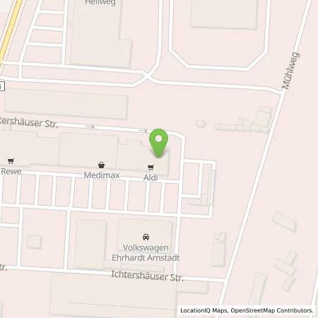 Standortübersicht der Tankstelle TEAG Mobil GmbH in 99310 Arnstadt