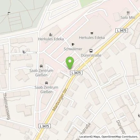 Standortübersicht der Tankstelle TEAG Mobil GmbH in 35396 Gießen