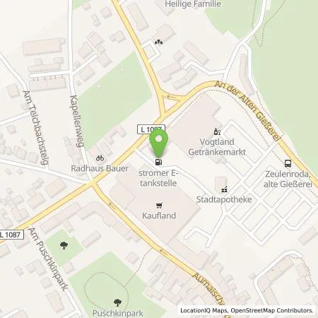 Standortübersicht der Tankstelle TEAG Mobil GmbH in 07937 Zeulenroda-Triebes