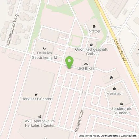 Standortübersicht der Tankstelle TEAG Mobil GmbH in 99867 Gotha