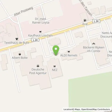 Standortübersicht der Tankstelle EDEKA-MIHA Charge GmbH in 26670 Uplengen-Remels