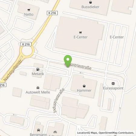 Standortübersicht der Tankstelle EDEKA-MIHA Charge GmbH in 49324 Melle