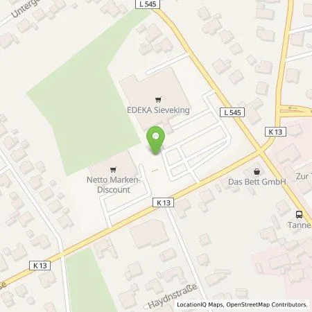 Standortübersicht der Tankstelle EDEKA-MIHA Charge GmbH in 32257 Bünde