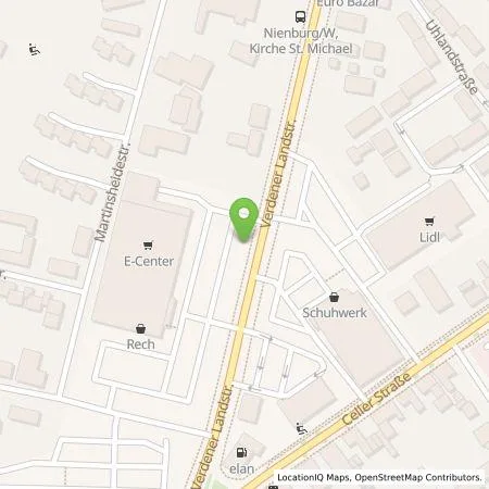 Standortübersicht der Tankstelle EDEKA-MIHA Charge GmbH in 31582 Nienburg/Weser